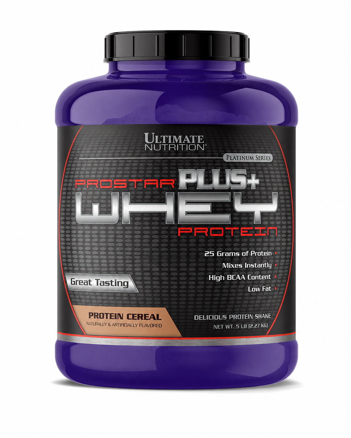 Ultimate Nutrition Prostar Plus+ Whey Protein, Protein Cereal flavor, 5 lb bottle