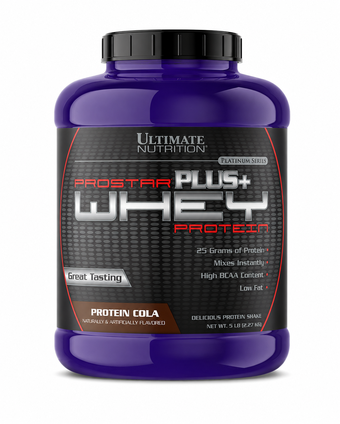 Ultimate Nutrition Prostar Plus+ Whey Protein, Protein Cola flavor, 5 lb bottle