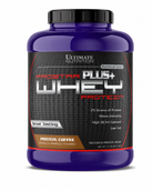 Ultimate Nutrition Prostar Plus+ Whey Protein, Protein Coffee flavor, 5 lb bottle